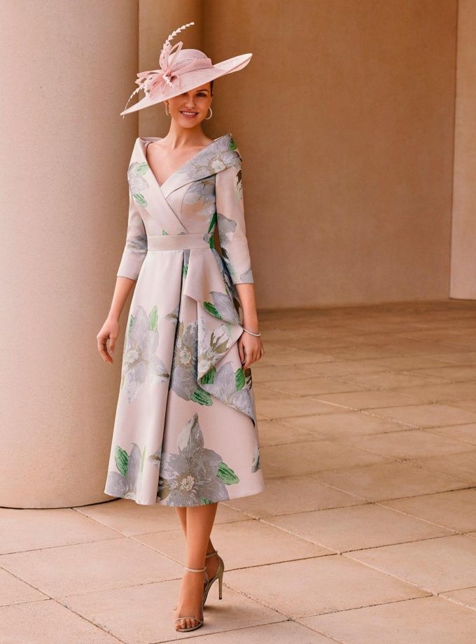 Vestido midi flores